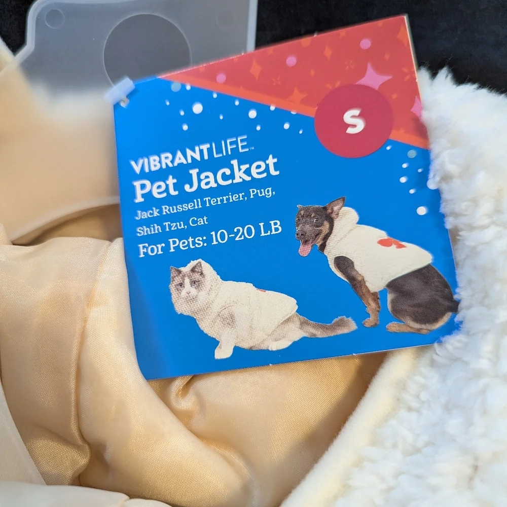 Vibrant Life Hooded Pet Jacket Size Small 10-20 Lbs BNWT